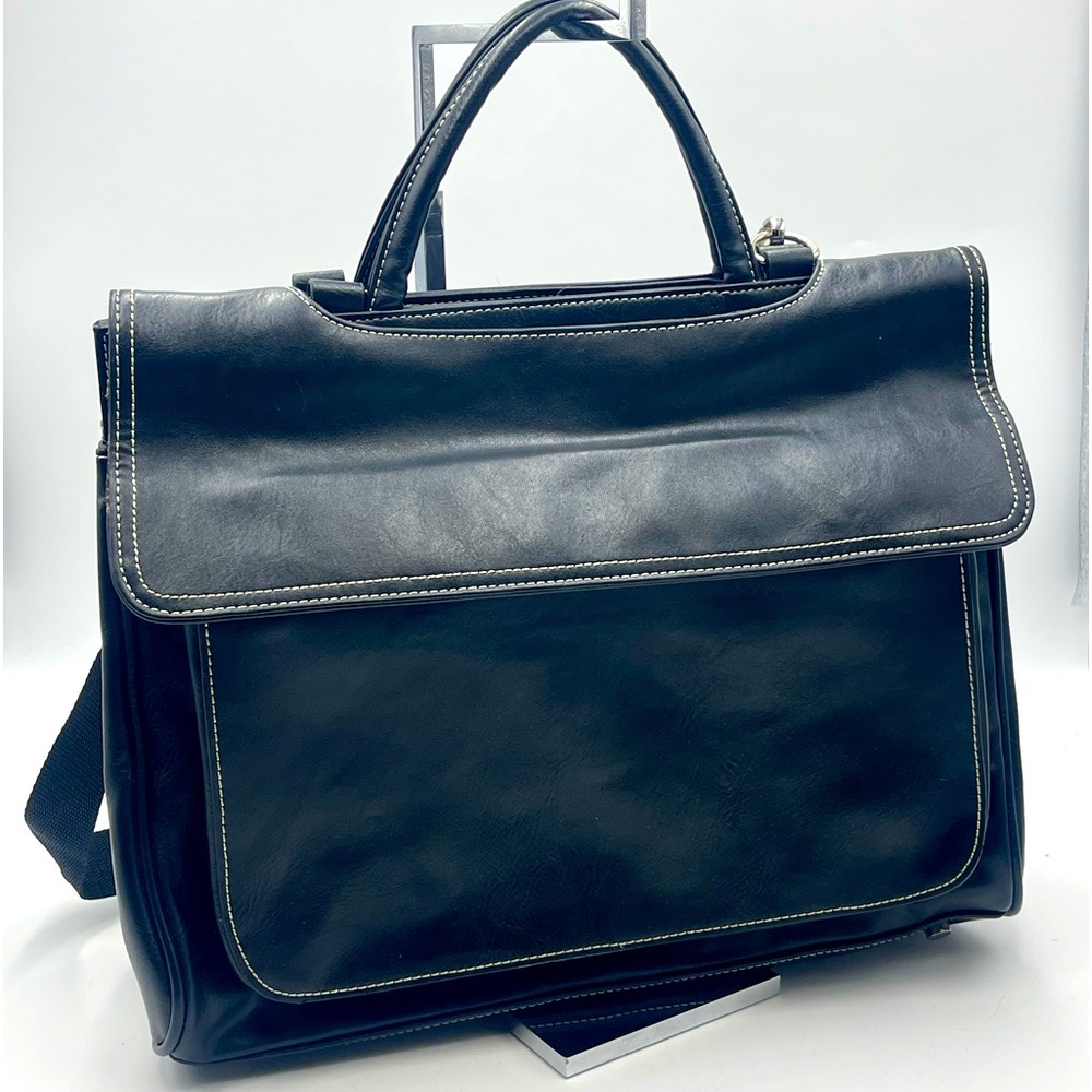 Vintage Bellerose Expandable Satchel Messenger Briefcase Cross-Body Bag w/ Strap - Picture 7 of 16